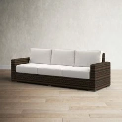 Lucey 106'' Wicker Outdoor Sofa -BirchLane Sales Store Lucey1062727WickerOutdoorSofa 2