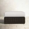 Lucey All Weather Wicker Ottoman With Sunbrella Cushions