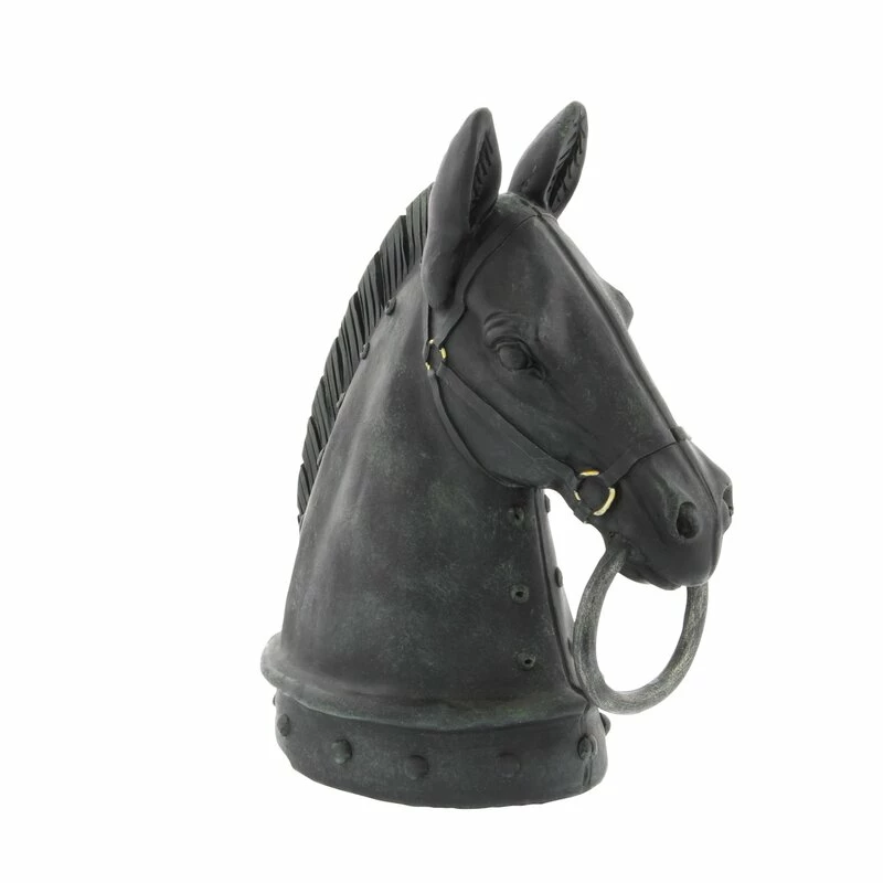 Lula Black Polystone Horse Sculpture 3 Lula Black Polystone Horse Sculpture - Image 3