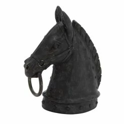 Lula Black Polystone Horse Sculpture
