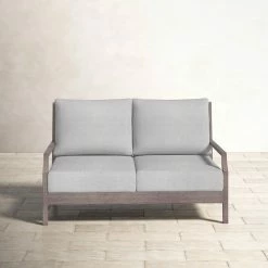 Macklin 54.72'' Eucalyptus Outdoor Sofa