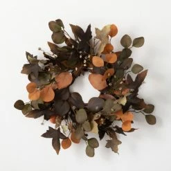 Mcphee Thanksgiving Faux Eucalyptus Fabric Wreath