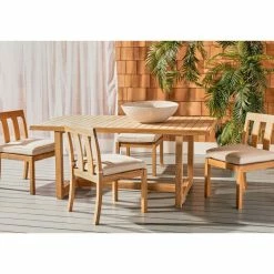 Melrose Teak Outdoor Dining Table -BirchLane Sales Store MelroseTeakOutdoorDiningTable 3
