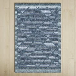 Nathanial Handmade Blue/White Indoor/Outdoor Rug