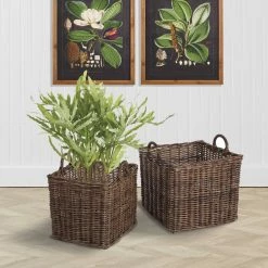 Nelda Coastal Nesting Rattan General Basket - Set Of 2 -BirchLane Sales Store NeldaCoastalNestingRattanGeneralBasket Setof2 1