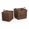 Nelda Coastal Nesting Rattan General Basket - Set Of 2