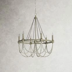 Nolen 6 - Light Dimmable Wagon Wheel Chandelier
