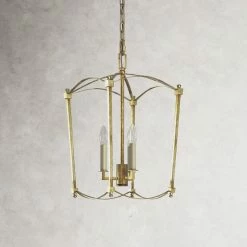 Olive 3 - Light Dimmable Lantern Geometric Chandelier