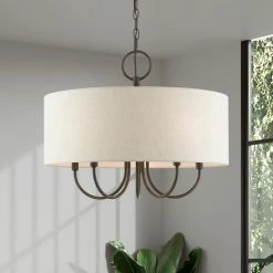 Raymond 5 - Light Dimmable Drum Chandelier -BirchLane Sales Store Raymond5 LightDimmableDrumChandelier 2
