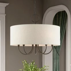 Raymond 5 - Light Dimmable Drum Chandelier -BirchLane Sales Store Raymond5 LightDimmableDrumChandelier 3