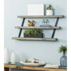 Serene 3 Piece Pine Solid Wood Tiered Shelf -BirchLane Sales Store Serene3PiecePineSolidWoodTieredShelf 3