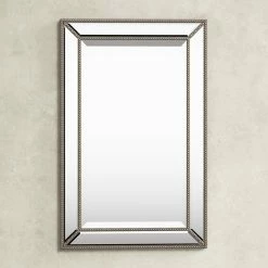 Shad Rectangle Wood Wall Mirror