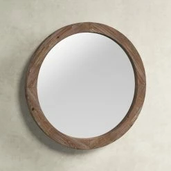 Silverton Round Wood Wall Mirror -BirchLane Sales Store SilvertonRoundWoodWallMirror 4