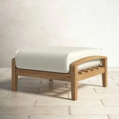 Summerton Teak Outdoor Ottoman -BirchLane Sales Store SummertonTeakOutdoorOttoman 2