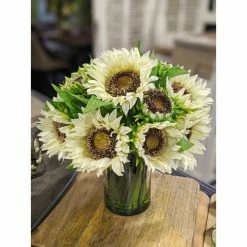 Sunflowers Centerpiece In Glass Vase 6 Sunflowers Centerpiece In Glass Vase -BirchLane Sales Store SunflowersCenterpieceInGlassVase 1