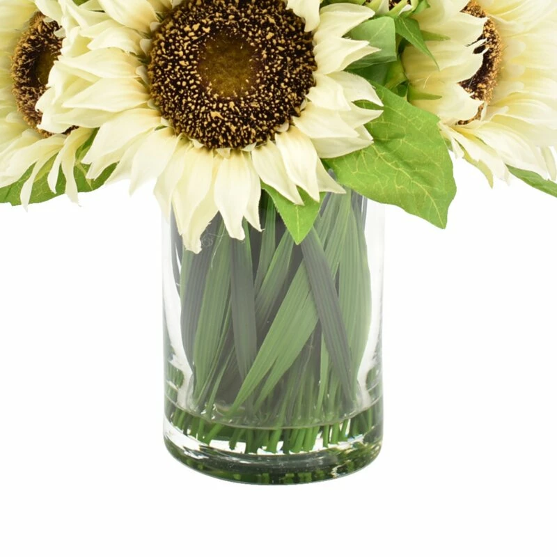 Sunflowers Centerpiece In Glass Vase 4 Sunflowers Centerpiece In Glass Vase - Image 4