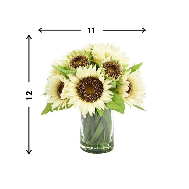 Sunflowers Centerpiece In Glass Vase 5 Sunflowers Centerpiece In Glass Vase - Image 5