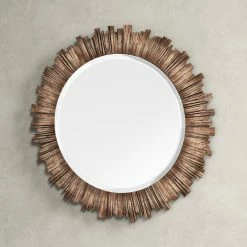 Turnbridge Sunburst Wood Wall Mirror