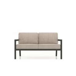 Vivant 56.25" Wide Outdoor Loveseat With Sunbrella Cushions