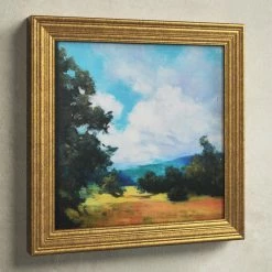 Watercolor Nature Landscape With Solid Wood Frame -BirchLane Sales Store WatercolorNatureLandscapeWithSolidWoodFrame 3