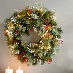 Willington Lighted Wreath -BirchLane Sales Store WillingtonLightedWreath 2