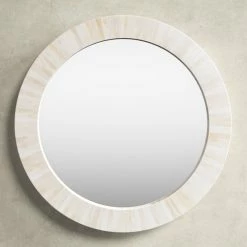 Winan Round Bone Wall Mirror