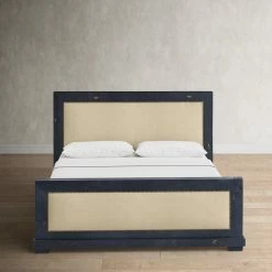 Wolferstorn Solid Wood And Upholstered Low Profile Standard Bed